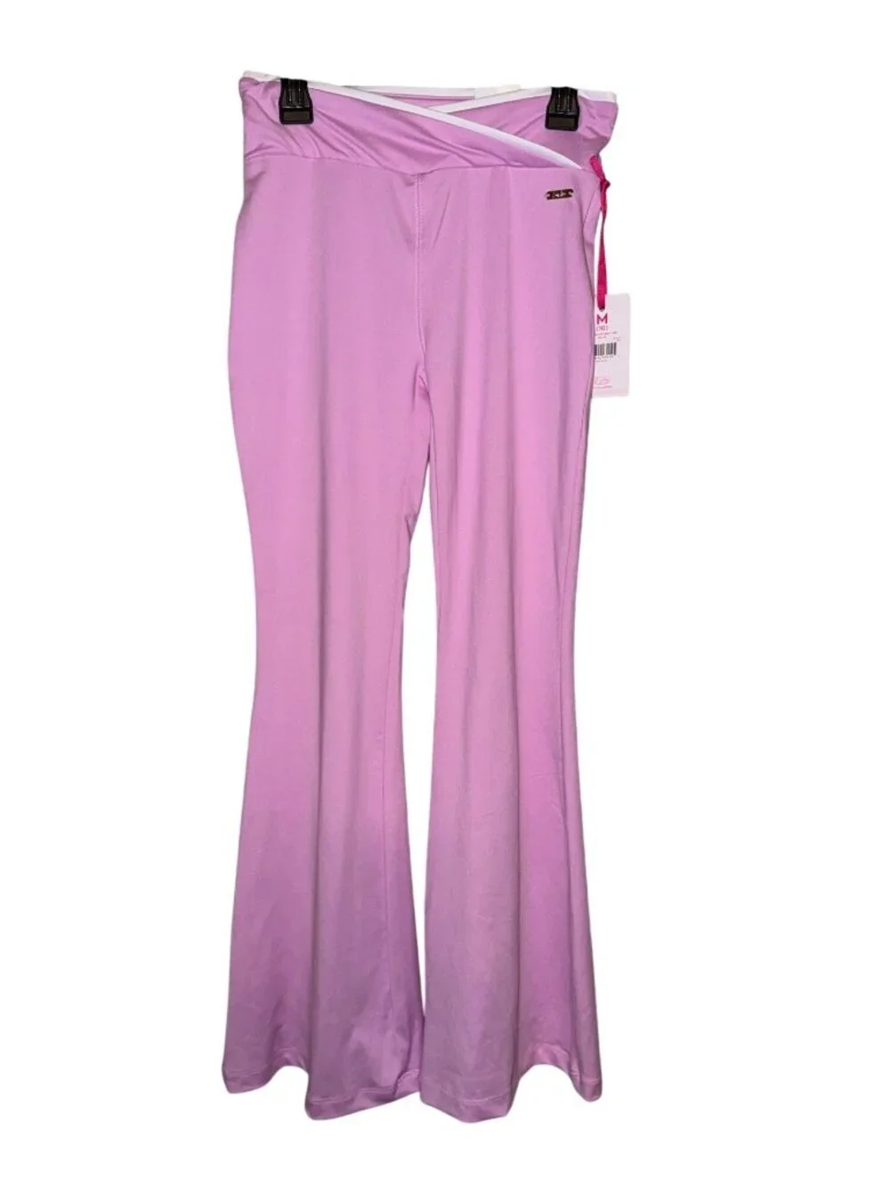 Justice Girls Crossover Waistband Flare Pants Medium (10) Pink New With Tags